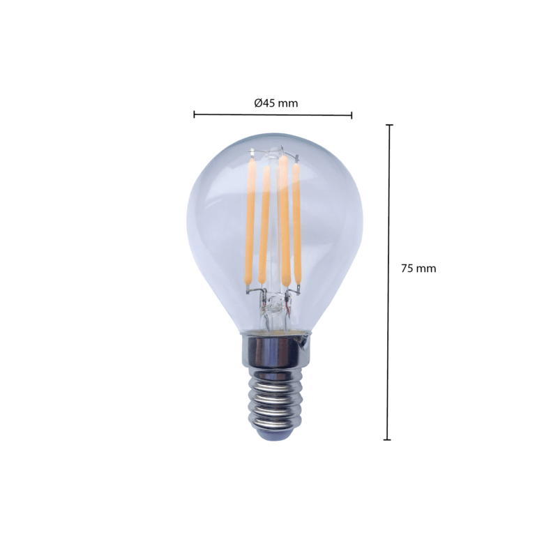 Led lamp-E14-2100K-1.6W-Transparant