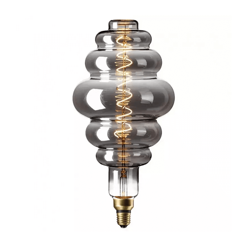 verhoging Bot Kader Wokkel lamp | Design | XXL | Smoke glas | Dim | 2200K | E27 | 6W - KoopLED